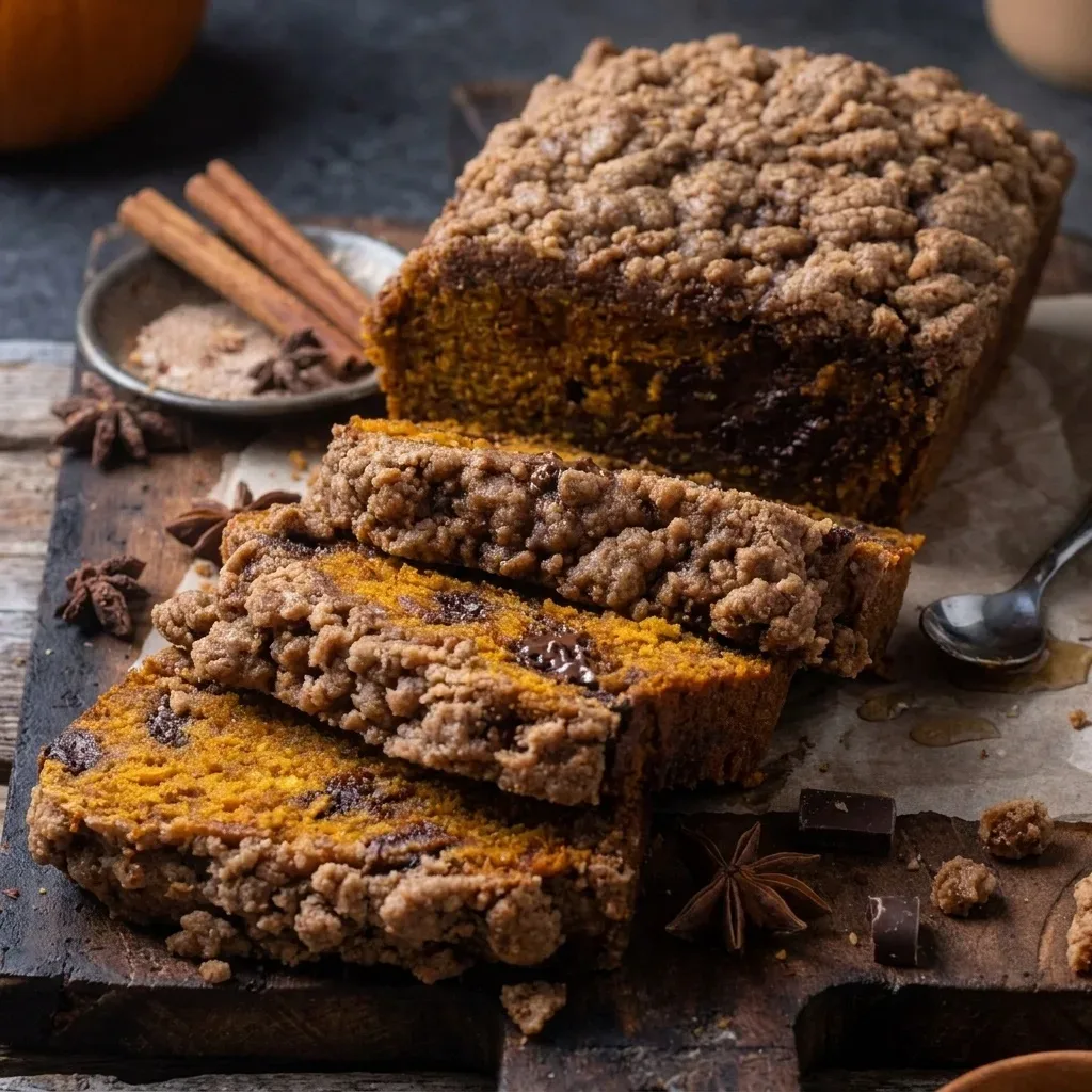 Pumpkin Chocolate Chip Streusel Bread Recipe Delight - Auf Pinterest merken